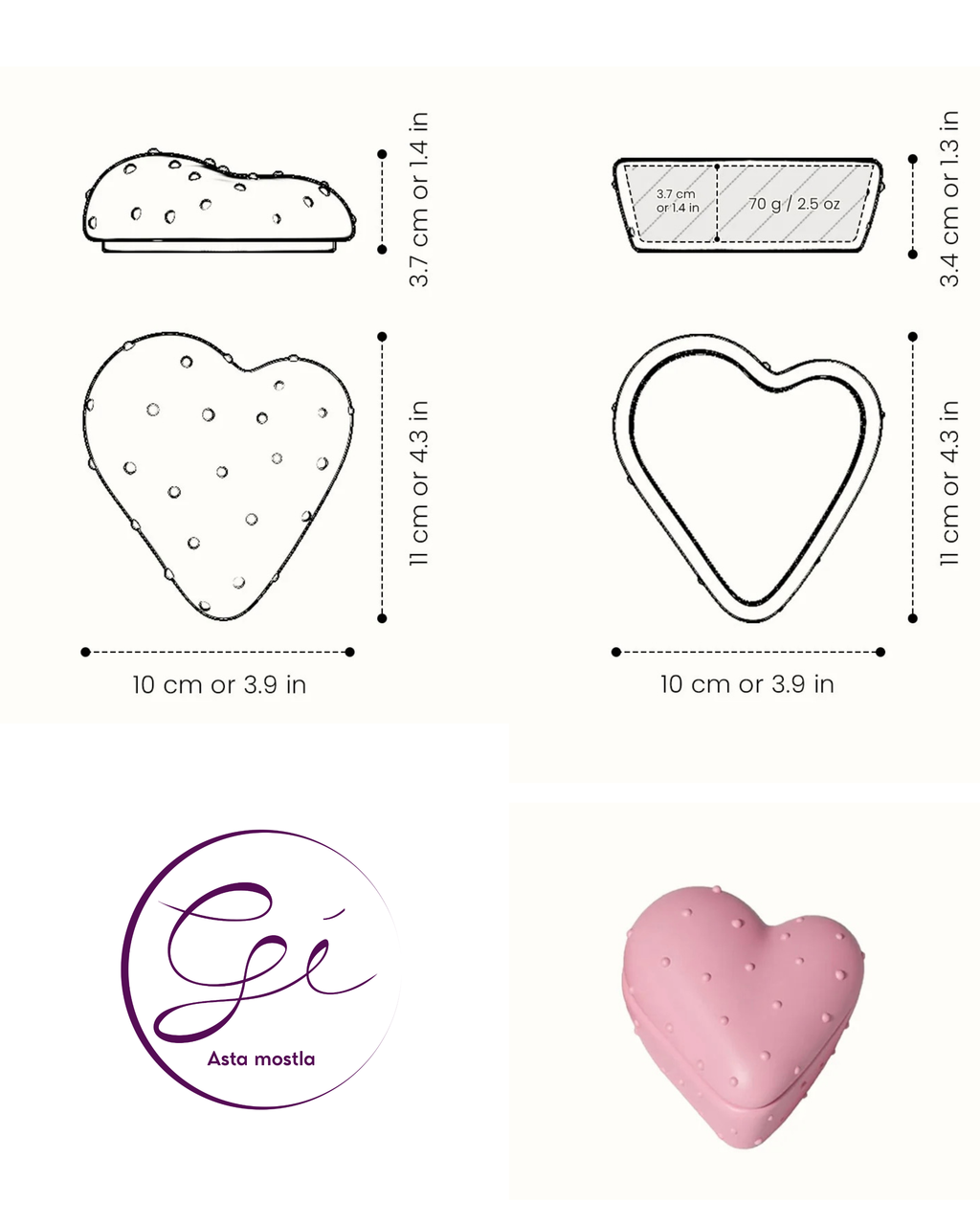 Tarro corazón de nube