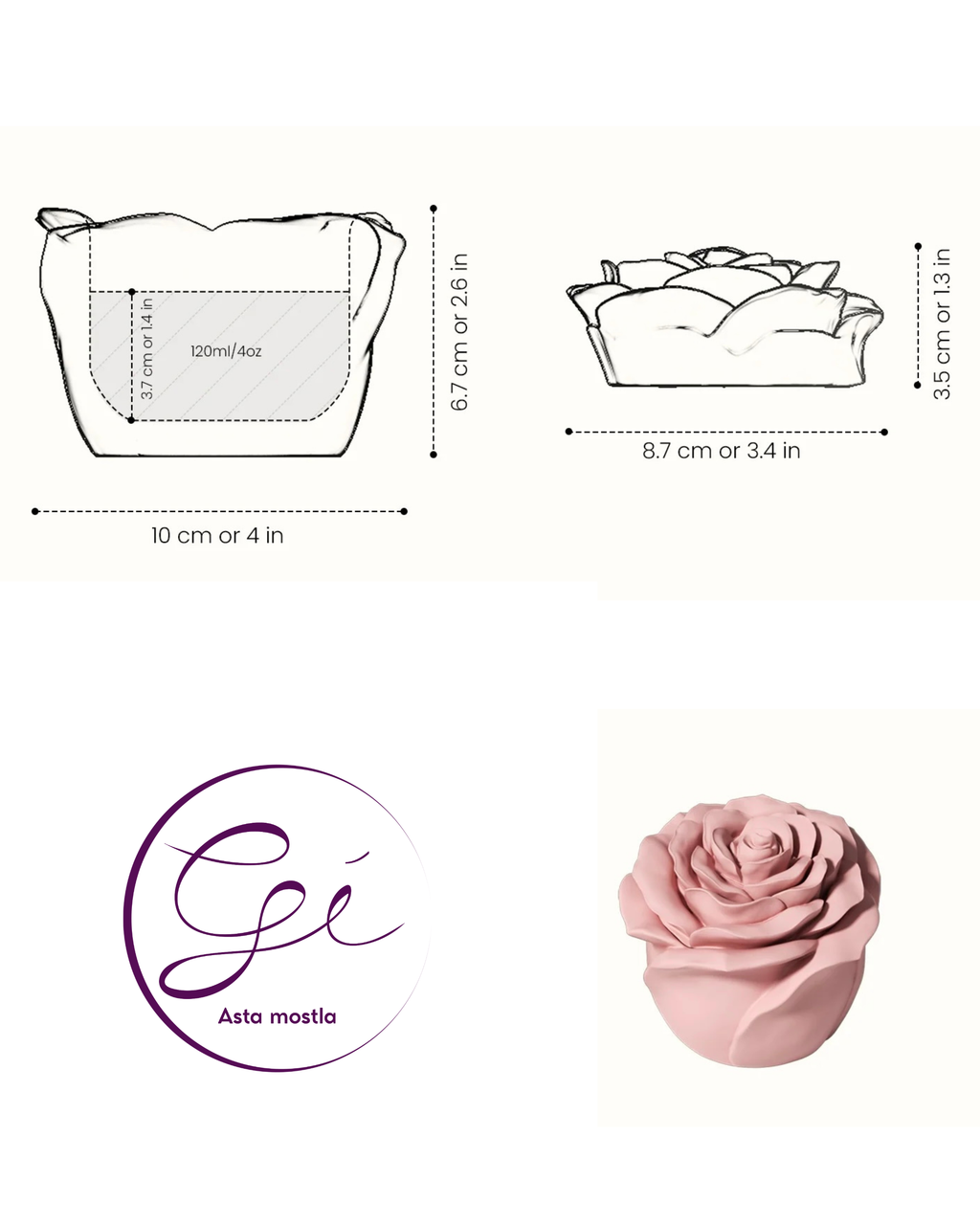 Tarro “Rosa eterna” 4oz